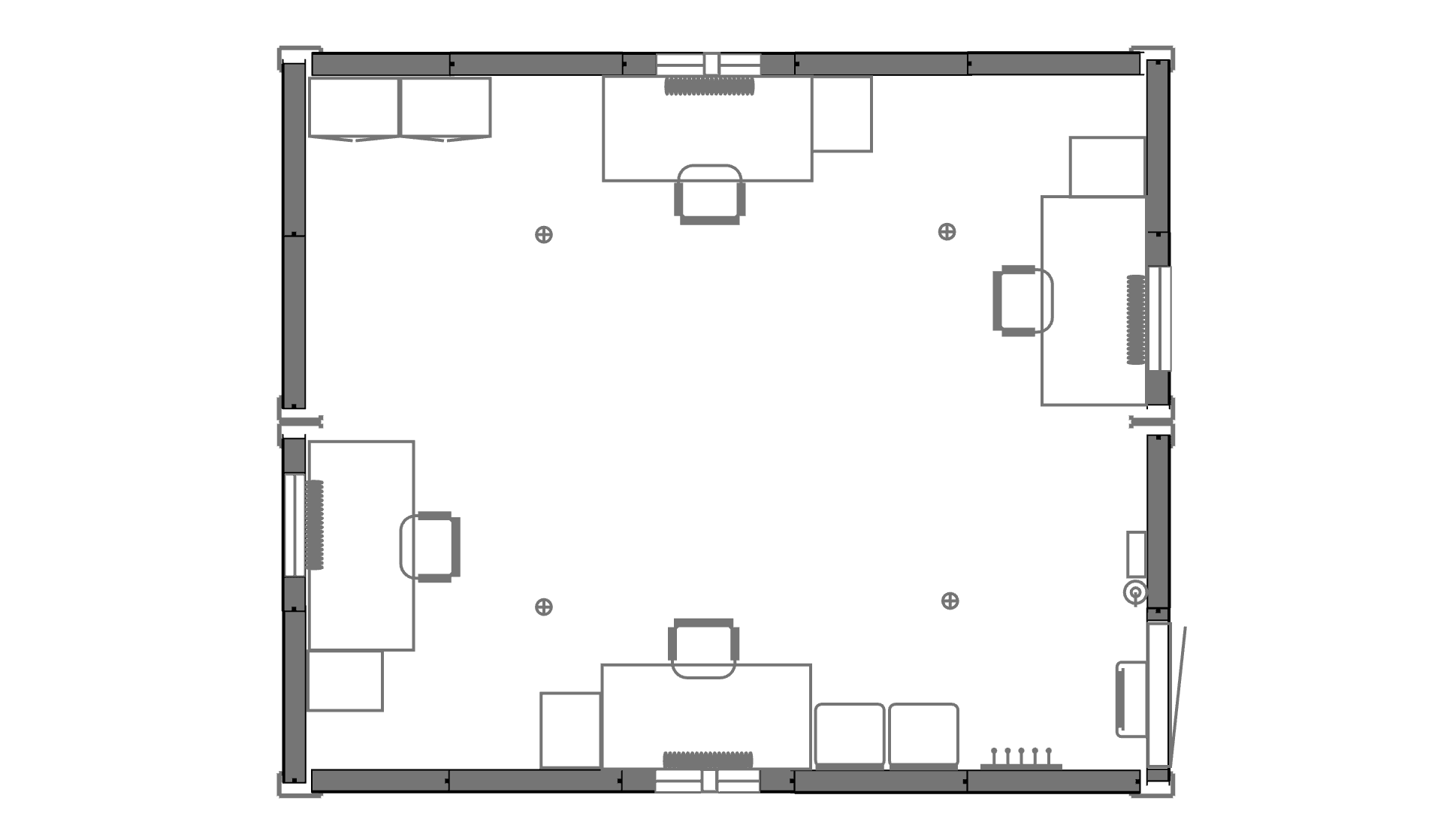 Планировочное решение: Модульный штаб 6000х5000