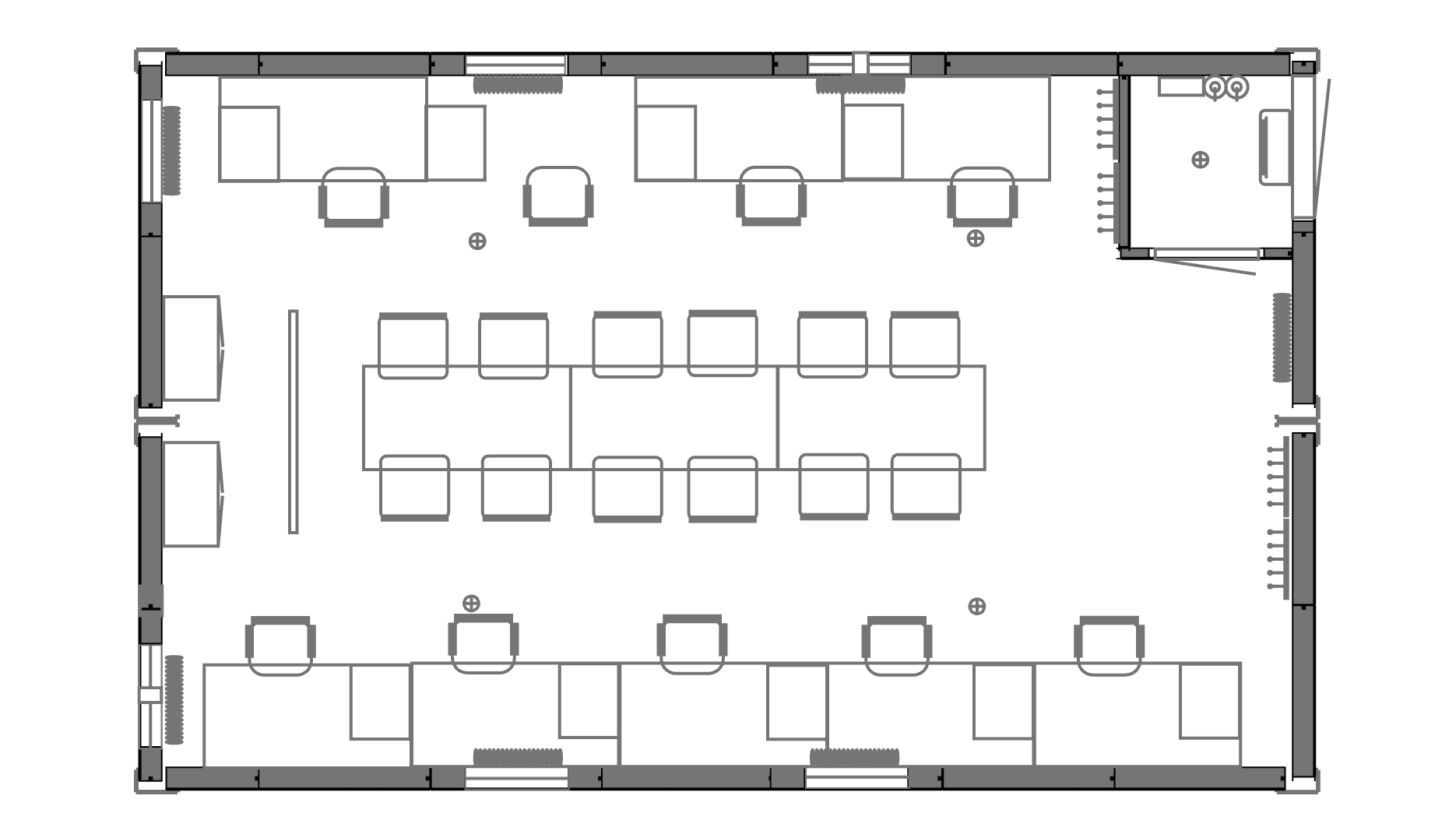 Планировочное решение: Модульный штаб 8000х5000